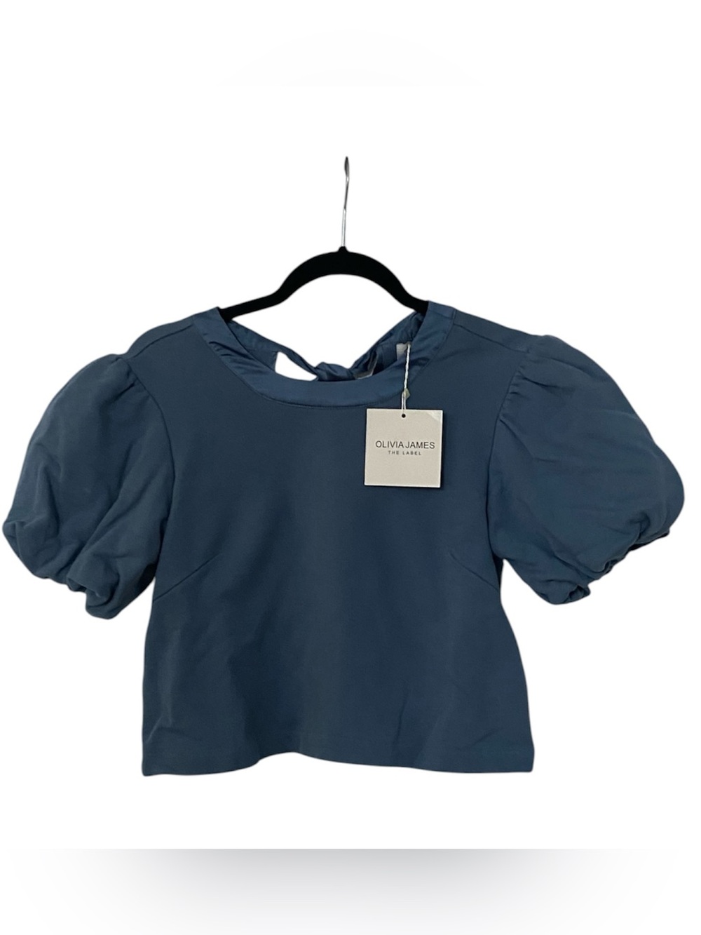 NWT Olivia James the Label Puff-Sleeve Crop Top XS